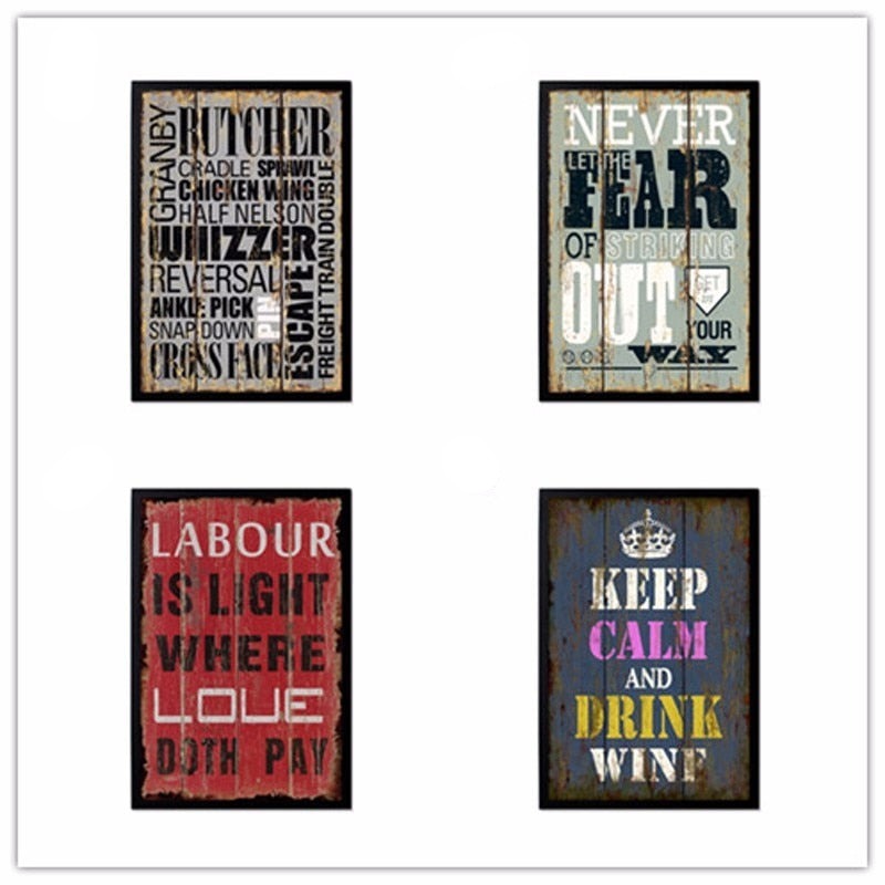 Vintage-Europa-Poster Liebe - Leinwandbild