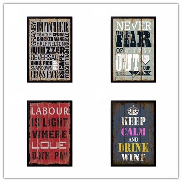 Vintage-Europa-Poster Liebe - Leinwandbild