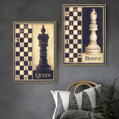 Modern Einfache Schach - Leinwand Wand Kunst Gemälde