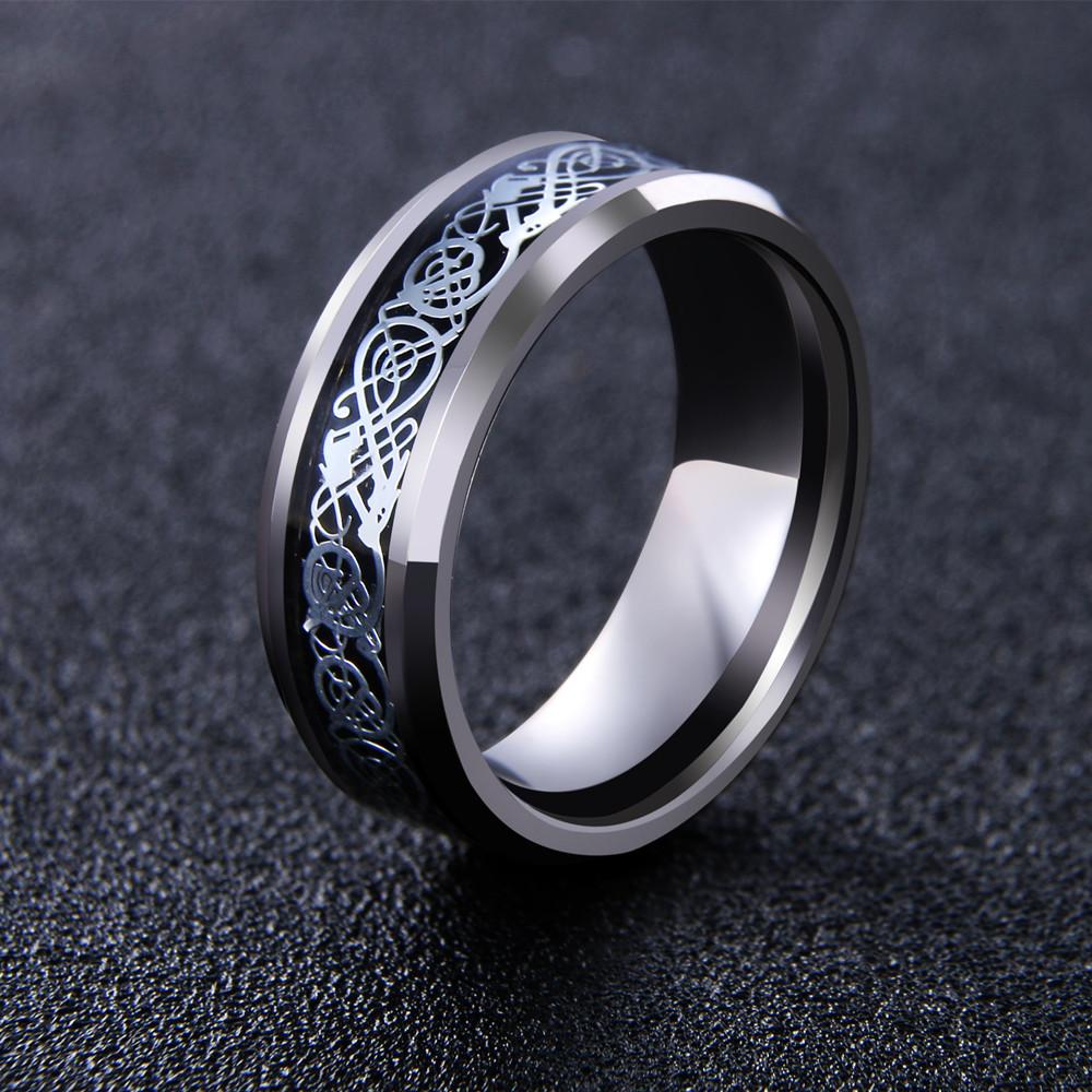 Dragon's Breath - Stahl Wikinger Ring | Karnz