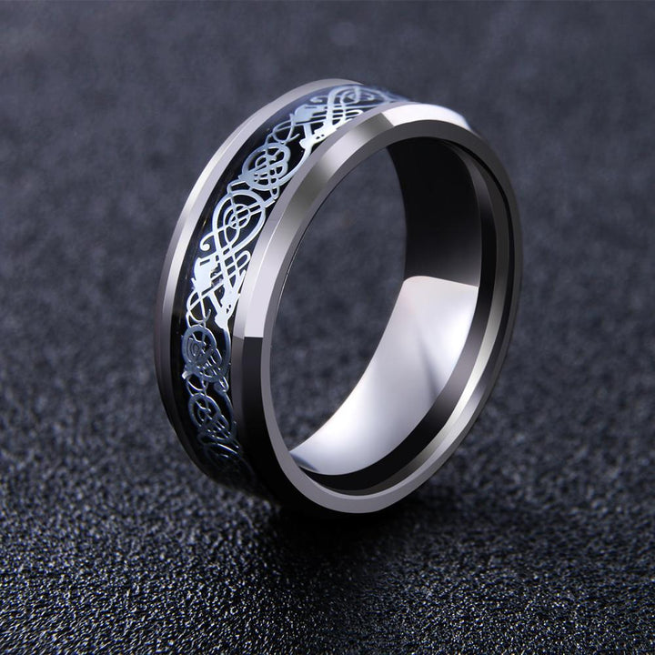 Dragon's Breath - Stahl Wikinger Ring | Karnz
