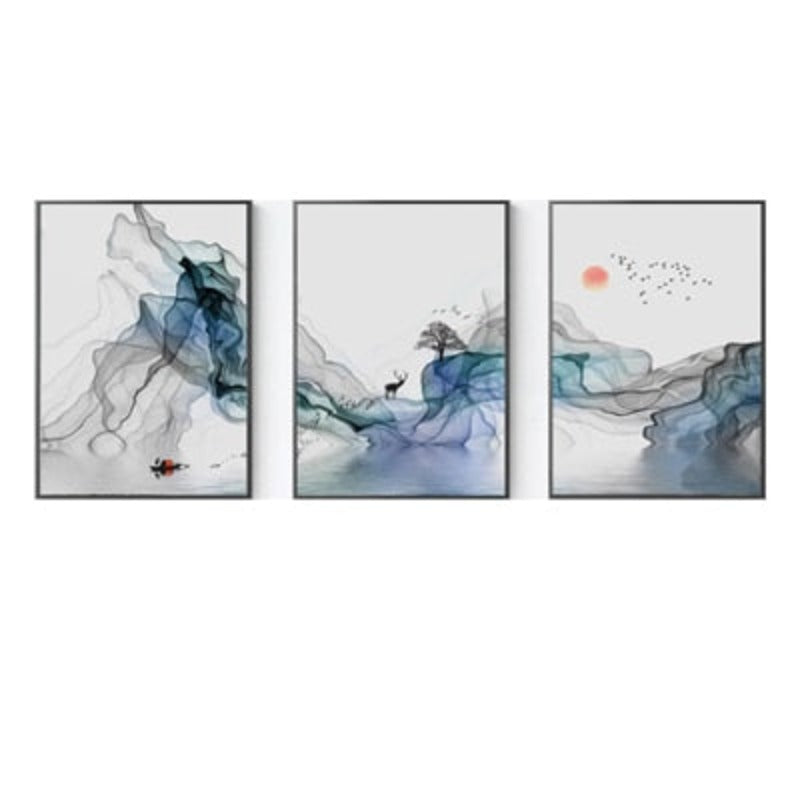Abstract Sunrise - Leinwand Wandkunst Gemälde