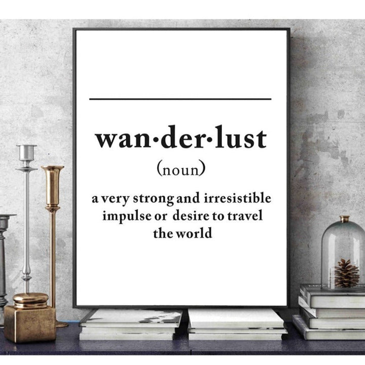 Definition von Wanderlust - Leinwand Wandkunst Gemälde