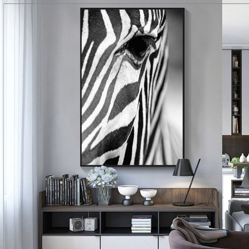 Afrikanischer Zebra - Leinwand Wandkunst Gemälde
