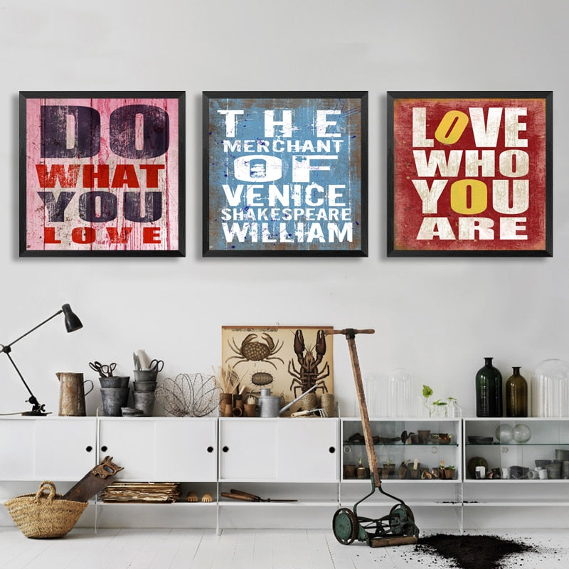 Inspirierende Vintage-Zitate – Leinwandbild