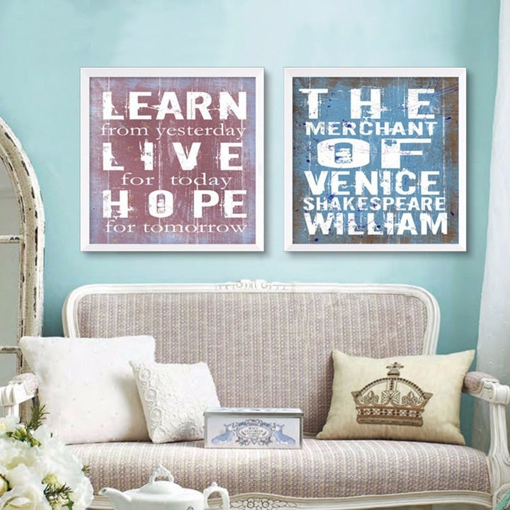 Inspirierende Vintage-Zitate – Leinwandbild