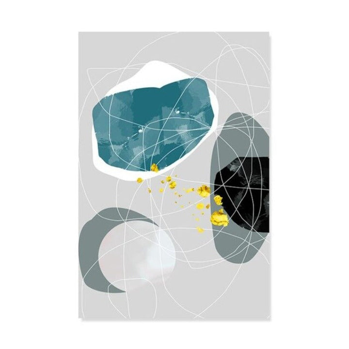 Geometrische Farbenfrohe Designs - Leinwand Wandkunst Malerei