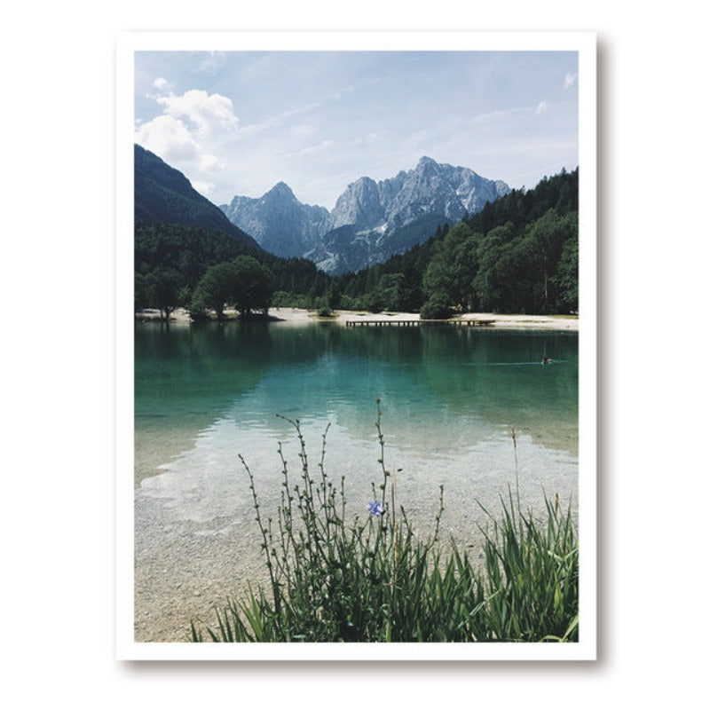 Skandinavische Pfingstrosenlandschaft – Leinwandbild
