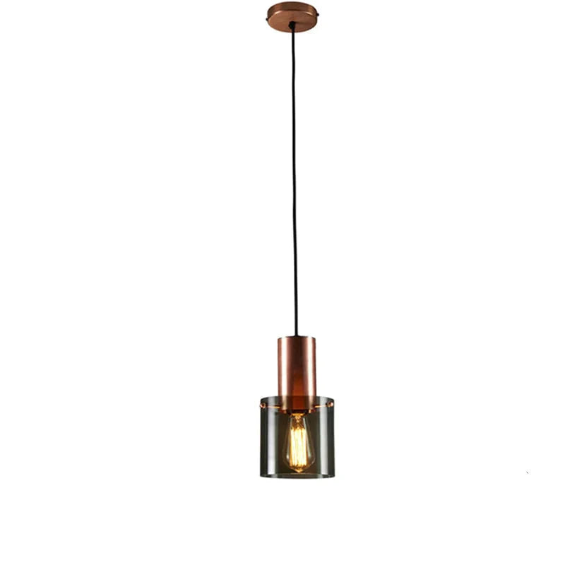 Moderne Pendelleuchte mit Rauchglas – E14-Fassung