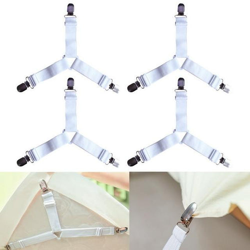 HoldTight - 4 Stück elastische Bettlakenspanner | Karnz