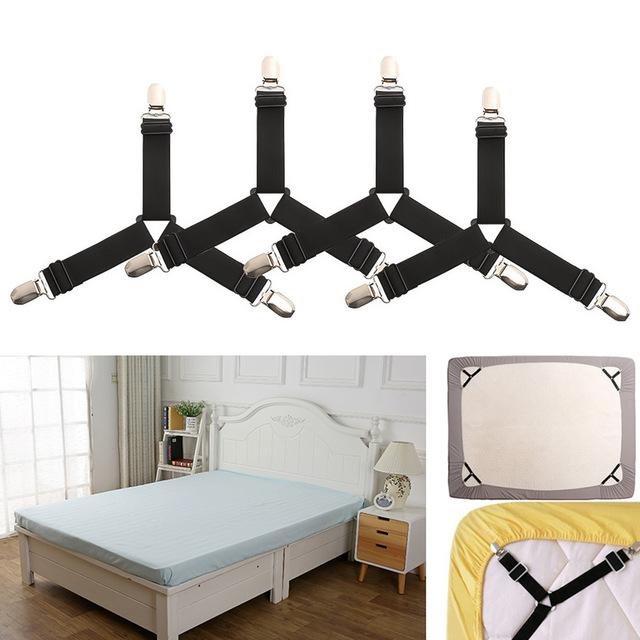 HoldTight - 4 Stück elastische Bettlakenspanner | Karnz