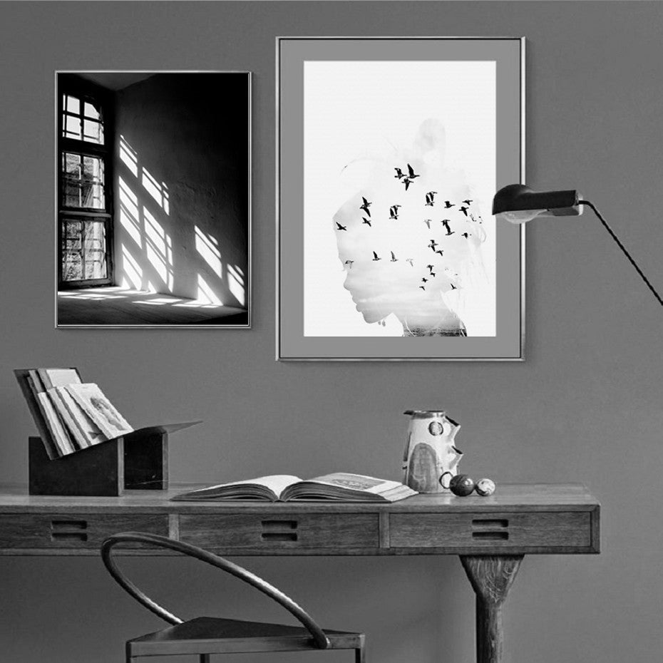 Abstract Skandinavien Stil Szene - Leinwand Wandkunst Malerei