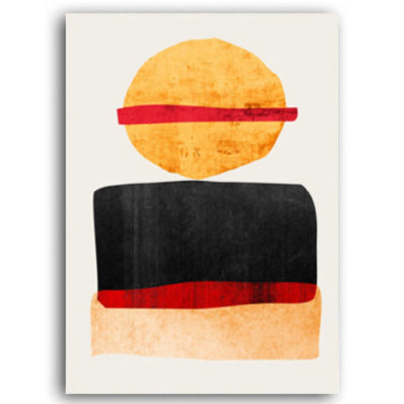 Abstraktes geometrisches Aquarell – Leinwandbild