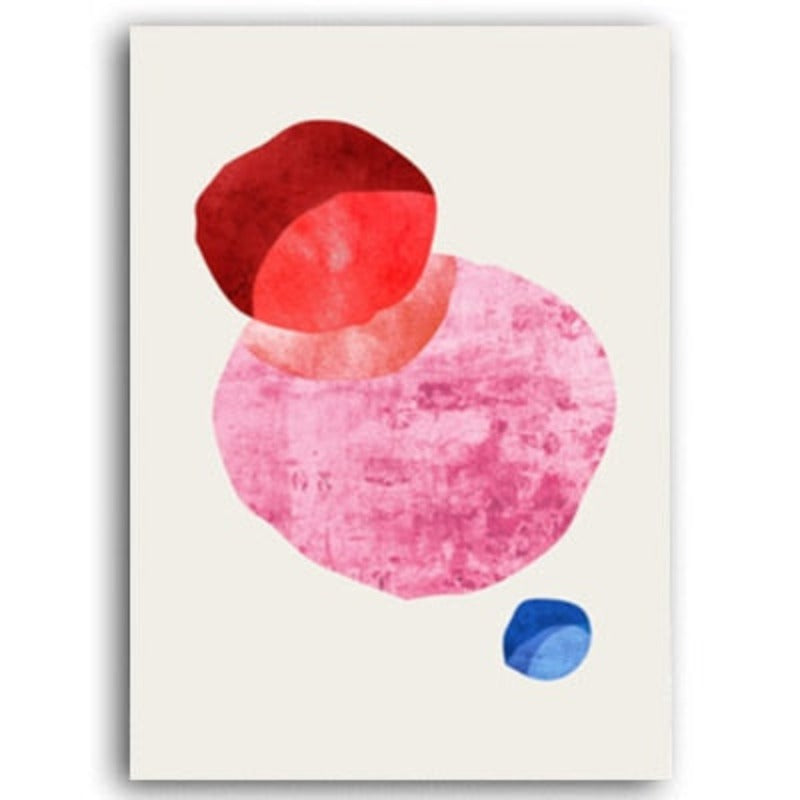 Abstraktes geometrisches Aquarell – Leinwandbild