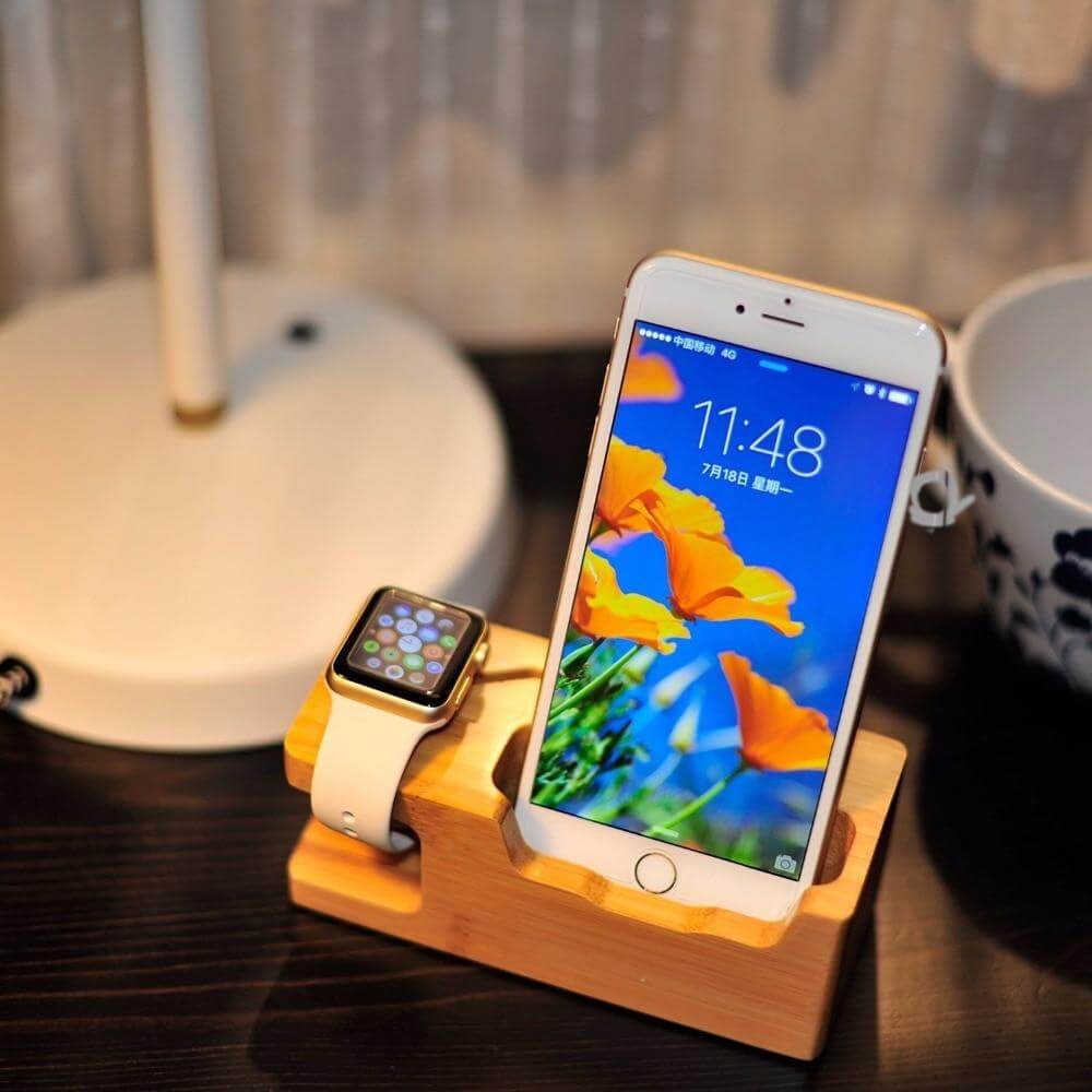 Karnz | Bambusholz Ladegerätestation für Apple-Produkte