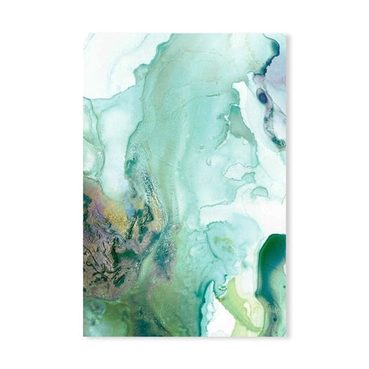 Mint Sea Marble - Leinwandbild