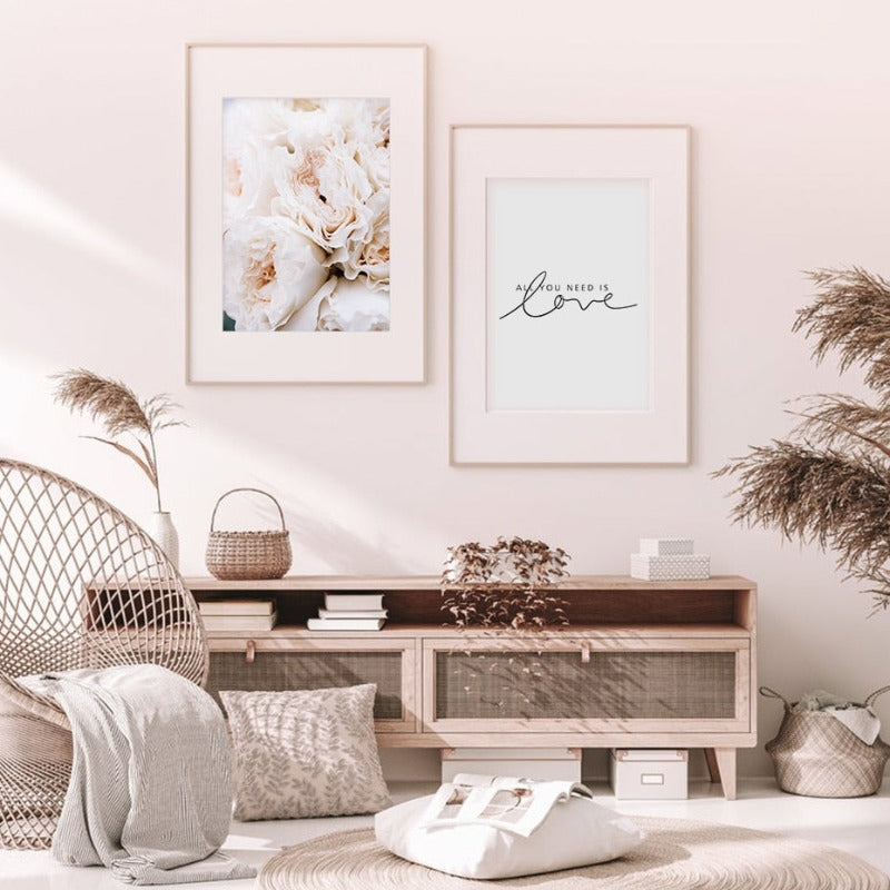 Blush Pink Pfingstrosen Wandkunst Bilder - Leinwand Wandkunst Gemälde