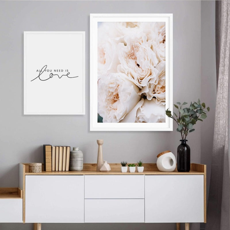 Blush Pink Pfingstrosen Wandkunst Bilder - Leinwand Wandkunst Gemälde