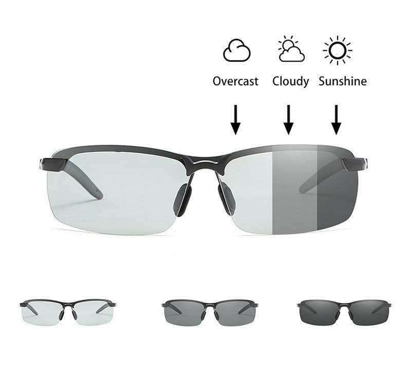 Photochrome Sonnenbrille mit polarisierten Gläsern