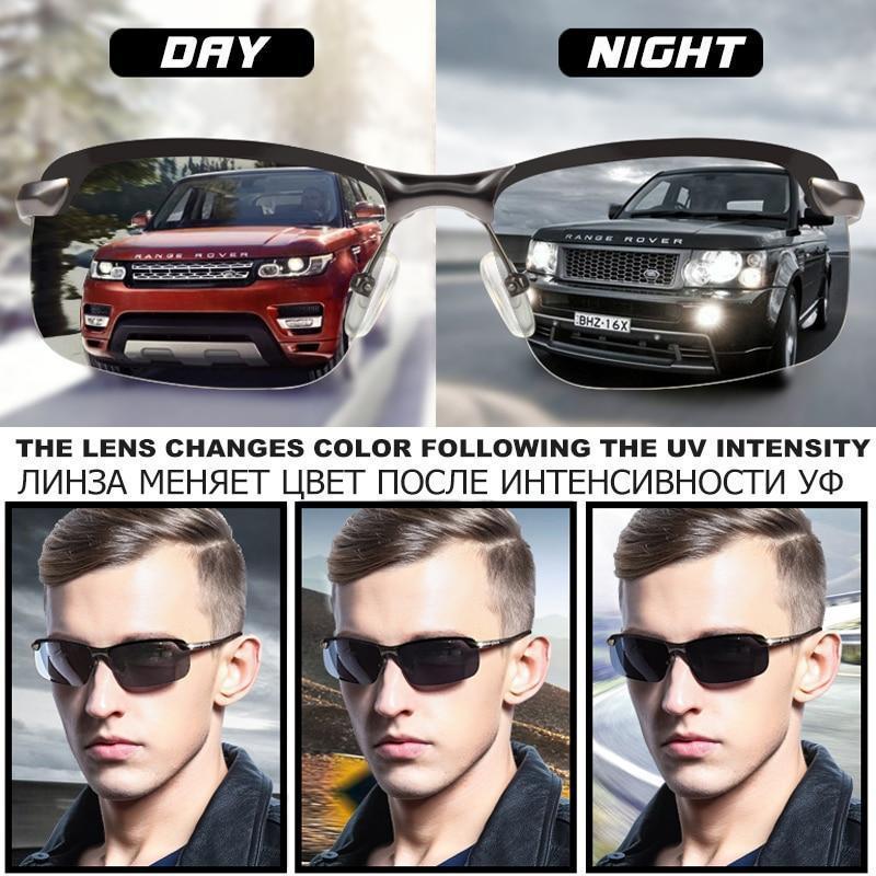 Photochrome Sonnenbrille mit polarisierten Gläsern