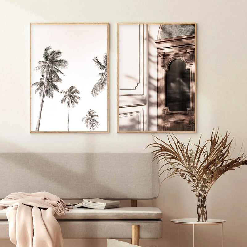 Palm Tree Landschaft Bohemian Stil - Leinwand Wandkunst Malerei