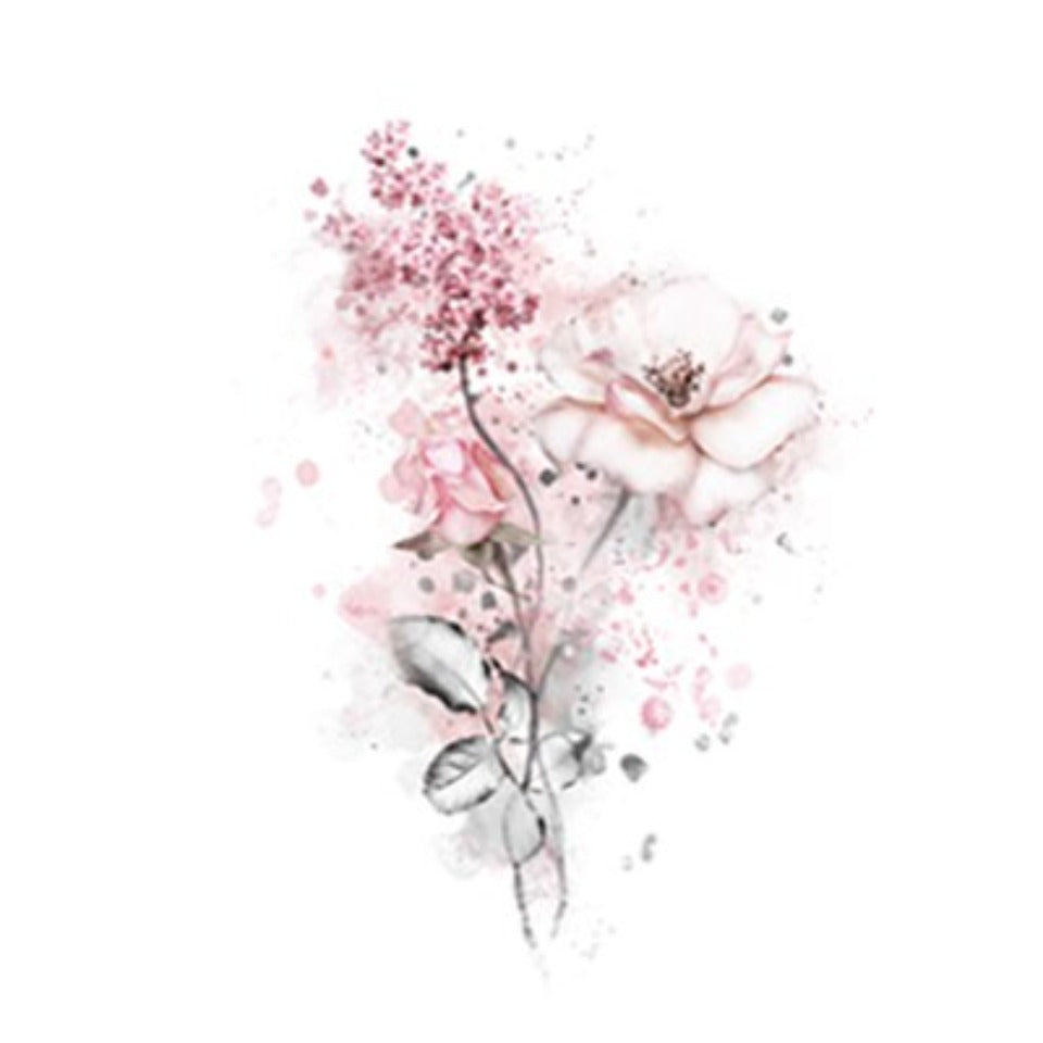 Aquarell-Wandbild mit rosa Kawaii-Mädchen – Leinwandbild
