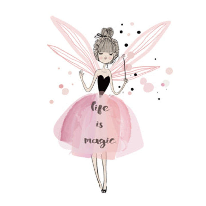 Aquarell-Wandbild mit rosa Kawaii-Mädchen – Leinwandbild