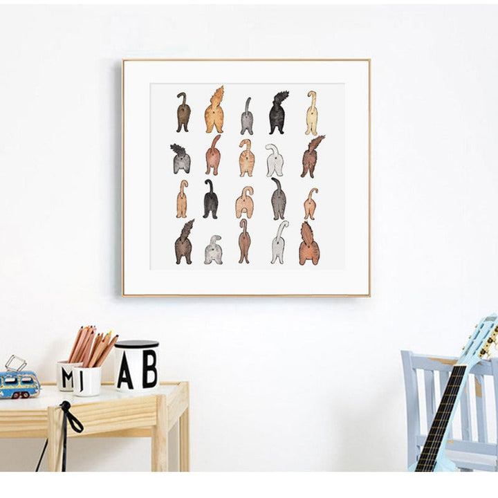 Katzen Von Back-Canvas Wandkunst Malerei