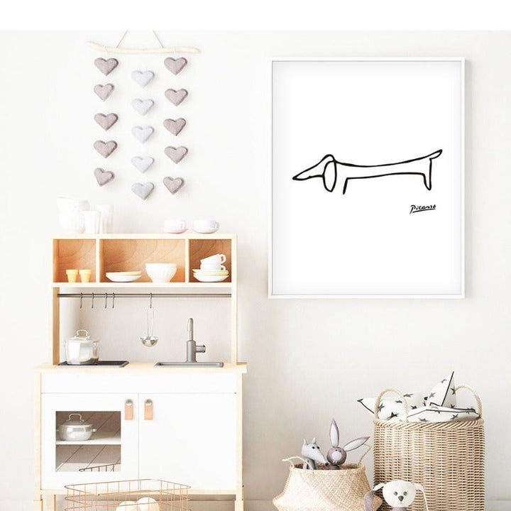 Tierskizzen - Leinwand Wandkunst Gemälde