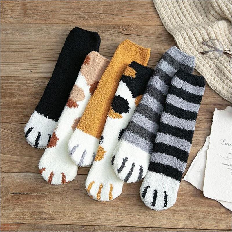 Winter Katze Krallen Warme Schlaf Boden Socken | Karnz
