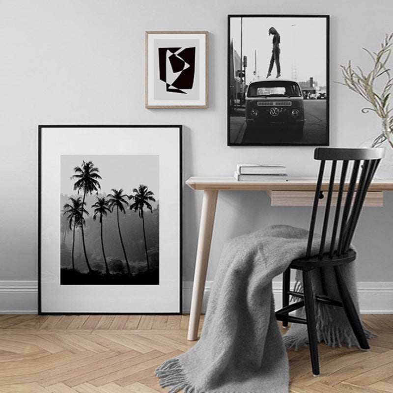 Abstract Skandinavien Schwarz Weiß Wandkunst Bilder - Leinwand Wandkunst Gemälde