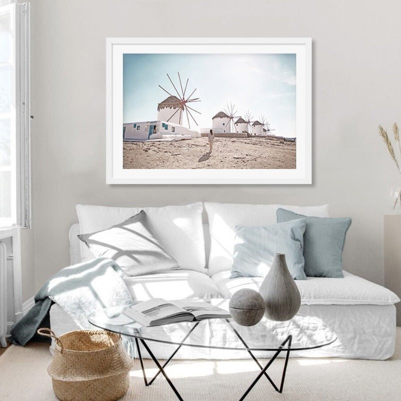 Luftaufnahme Brücke Landschaft - Leinwand Wandkunst Gemälde