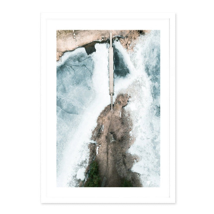 Luftaufnahme Brücke Landschaft - Leinwand Wandkunst Gemälde