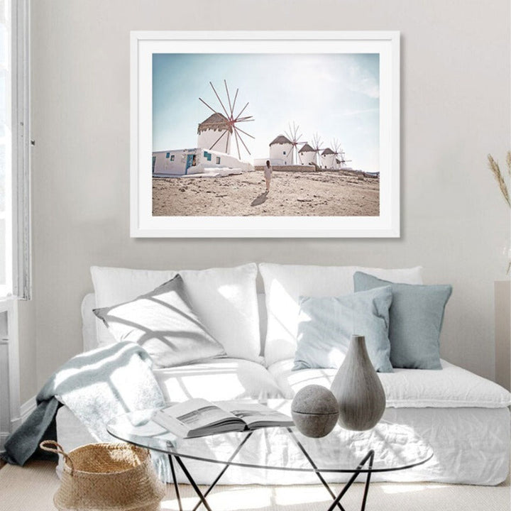Luftaufnahme Brücke Landschaft - Leinwand Wandkunst Gemälde