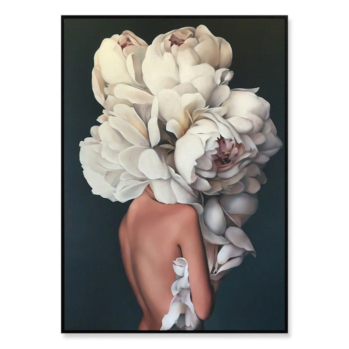 Floral Girl Wandkunst Bilder Schönheit - Leinwand Wandkunst Malerei