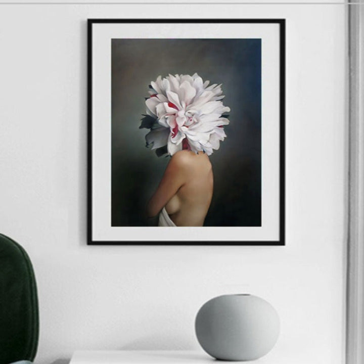 Floral Girl Wandkunst Bilder Schönheit - Leinwand Wandkunst Malerei