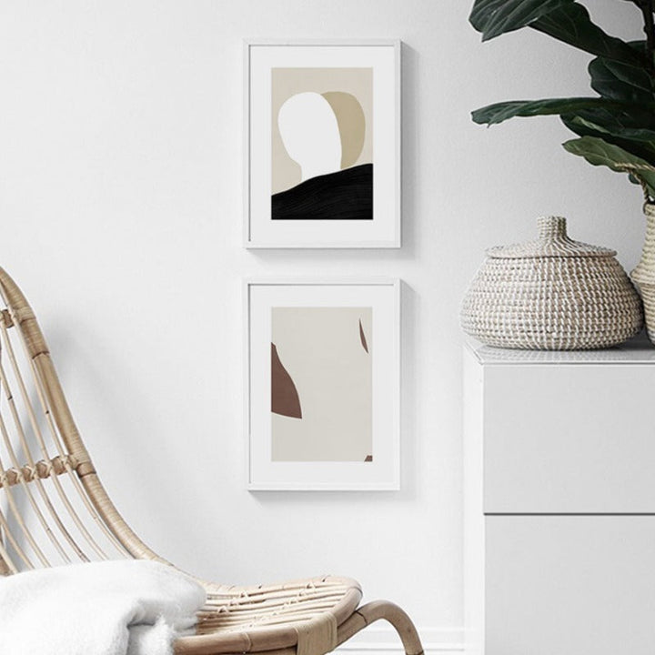 Minimalistische geometrische abstrakte Wandkunstbilder - Leinwand Wandkunst Malerei