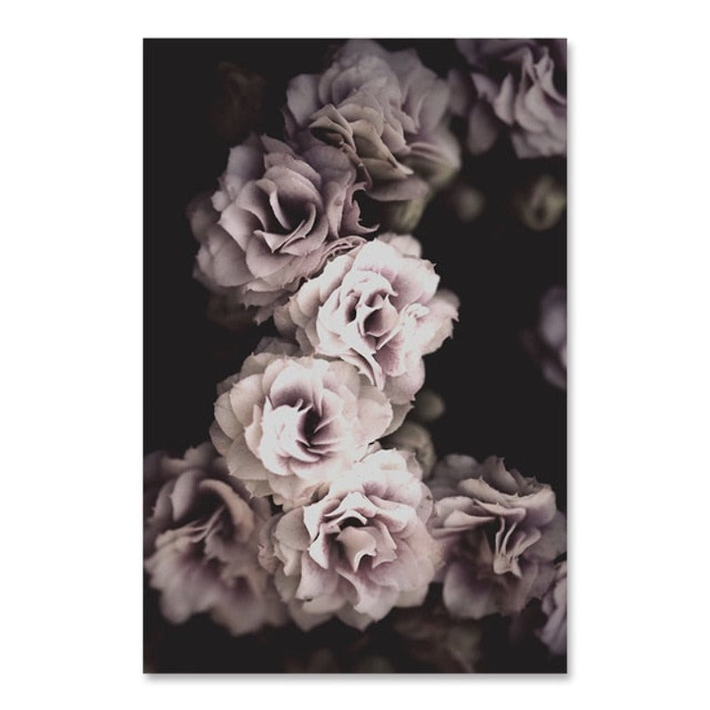 Modernes rosa Blumenbild „Mädchenruhe“ – Leinwandbild