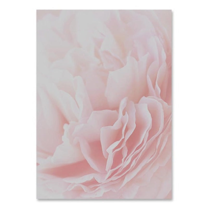 Modernes rosa Blumenbild „Mädchenruhe“ – Leinwandbild