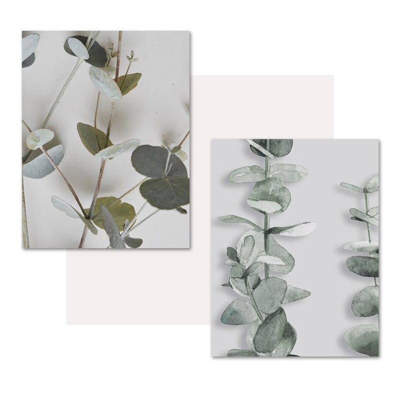 Botanische Eukalyptusblätter - Leinwand Wandkunst Malerei