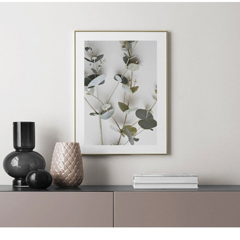 Botanische Eukalyptusblätter - Leinwand Wandkunst Malerei