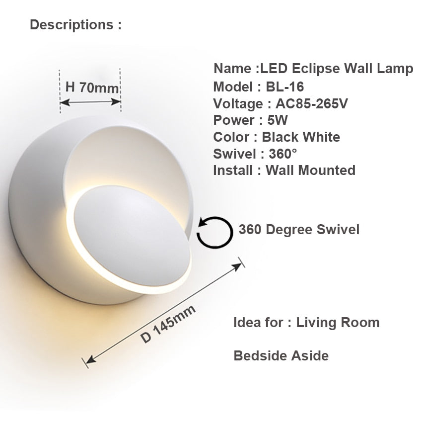 LED-Wandleuchte 360