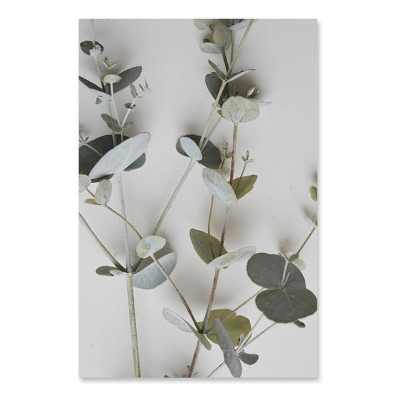 Botanische Eukalyptusblätter - Leinwand Wandkunst Malerei