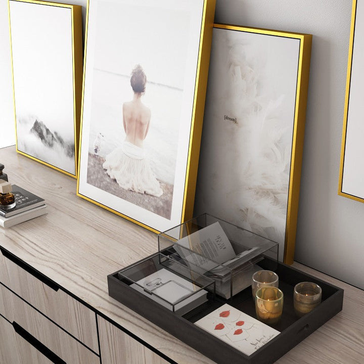 Nordic Refresh Feather Letters - Leinwandbild