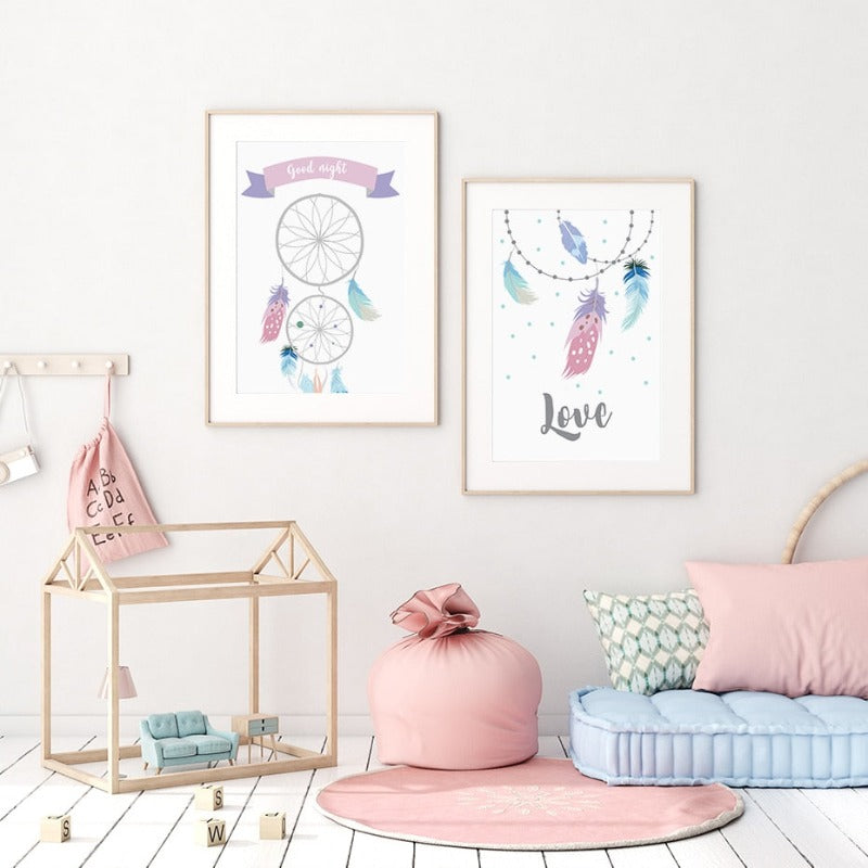 Boho Traumfänger - Leinwand Wandkunst Gemälde