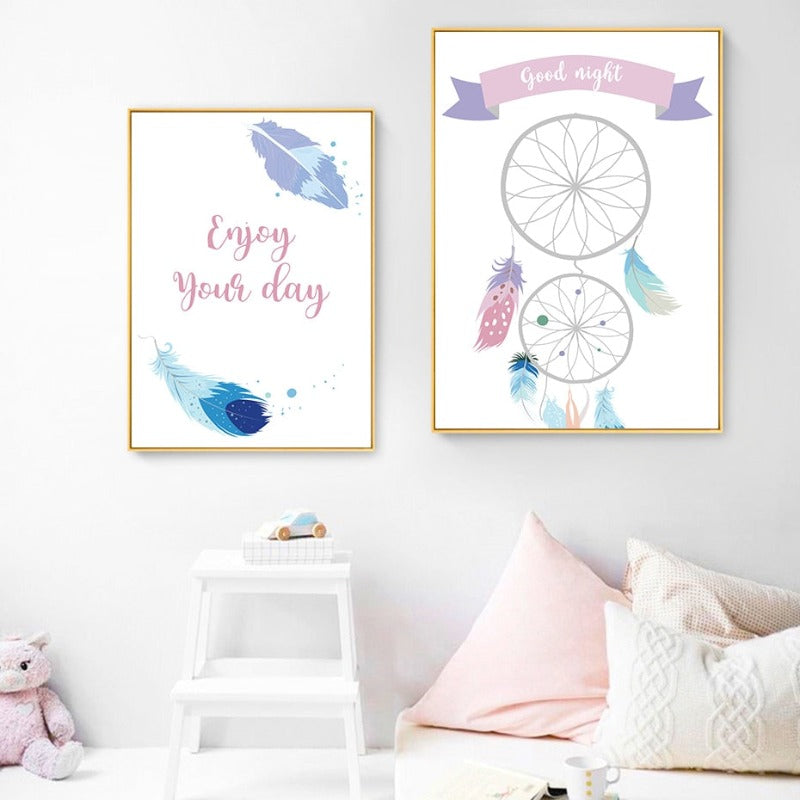 Boho Traumfänger - Leinwand Wandkunst Gemälde