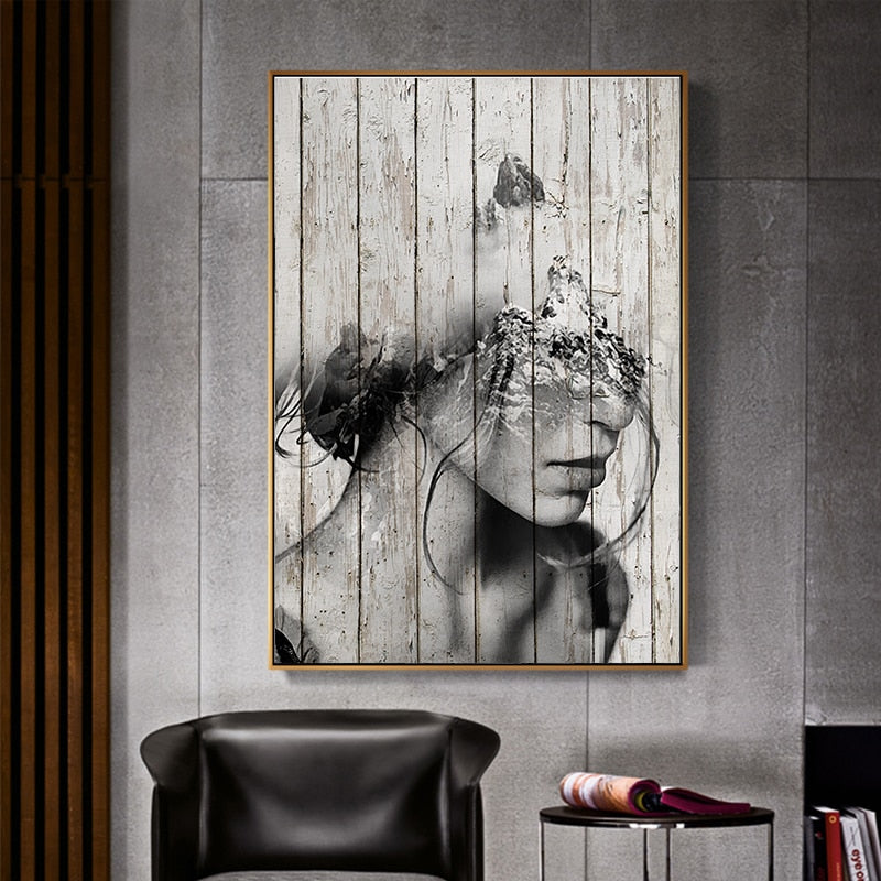 Abstract Figure Prints - Leinwand Wandkunst Malerei