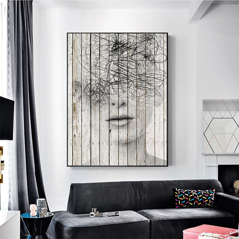 Abstract Figure Prints - Leinwand Wandkunst Malerei