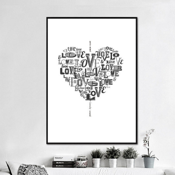 Liebe Herz Wein Drucke Küchenposter - Leinwand Wandkunst Malerei