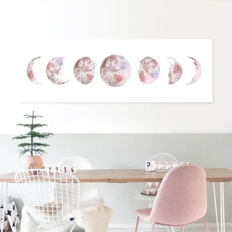 Moderne Raum Verschiedene Mondphasen Drucke - Leinwand Wandkunst Malerei